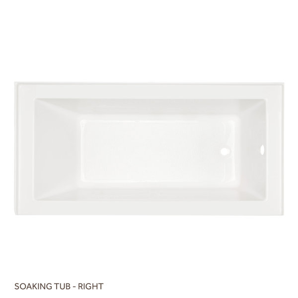 Signature Hardware Sitka 60" x 30" Acrylic Alcove Soaking TubRight